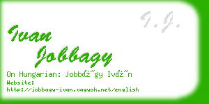 ivan jobbagy business card